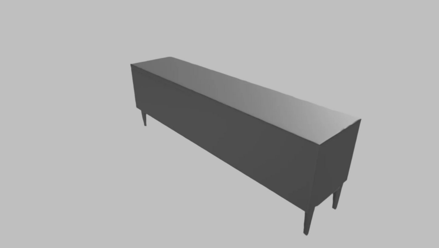 Modern TV Stand for 65-Inch TVs | 3 Cabinets, Water-Resistant Finish, Easy Assembly-Amiray