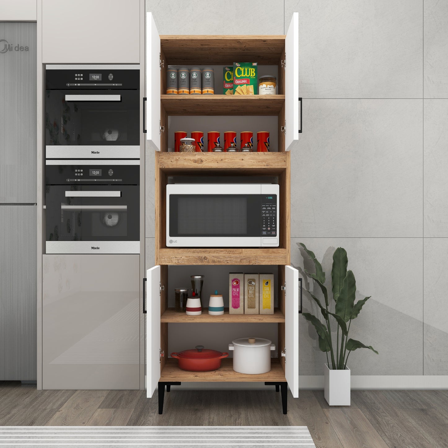 Armoire de cuisine Aera avec étagères