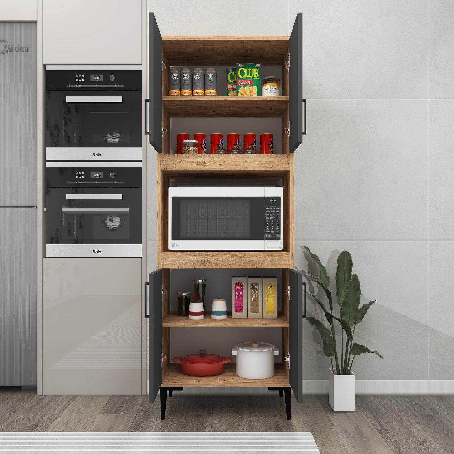 Armoire de cuisine Aera avec étagères