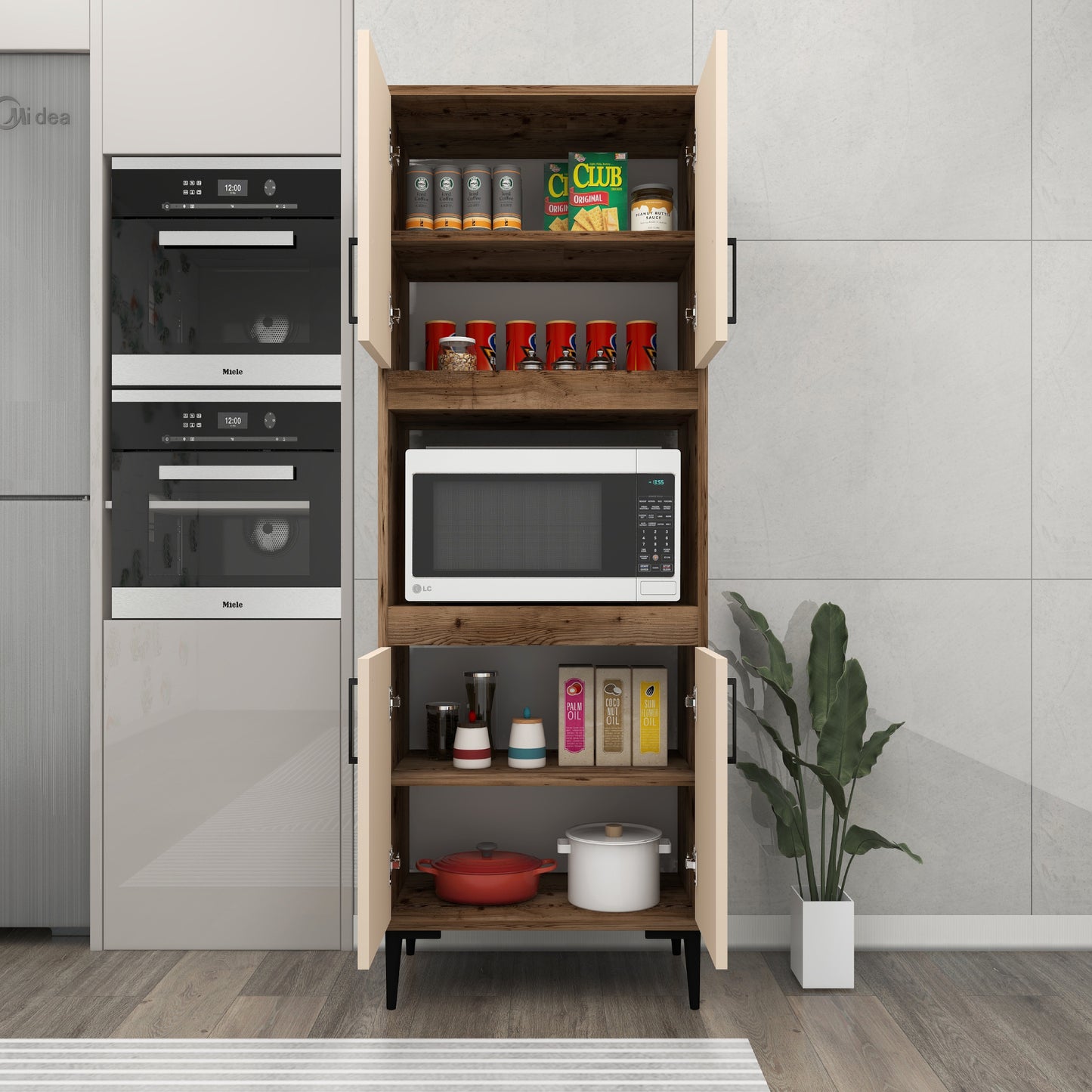Armoire de cuisine Aera avec étagères