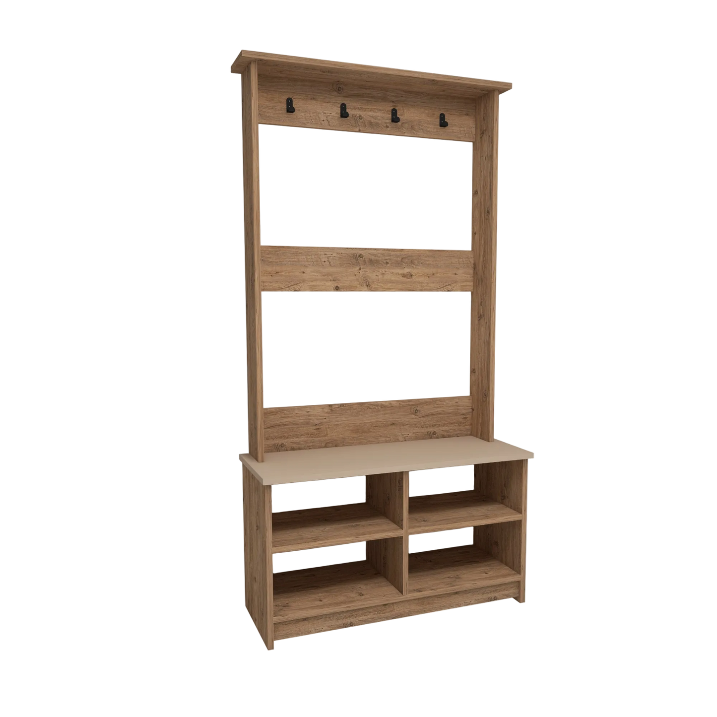 Napoli Hallway Coat Rack with Bench, Shelves, Hooks & Shoe Storage