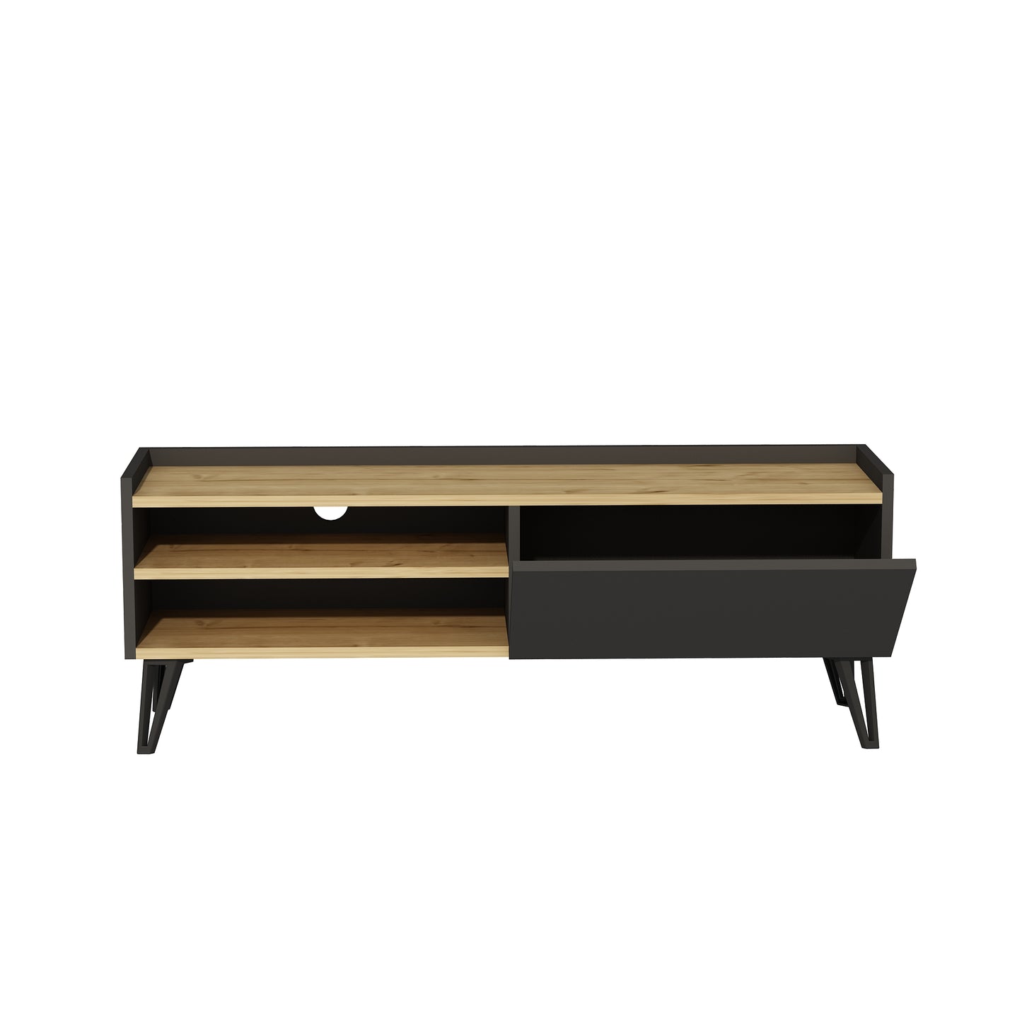 Cavera TV Stand with Cabinet and Shelves