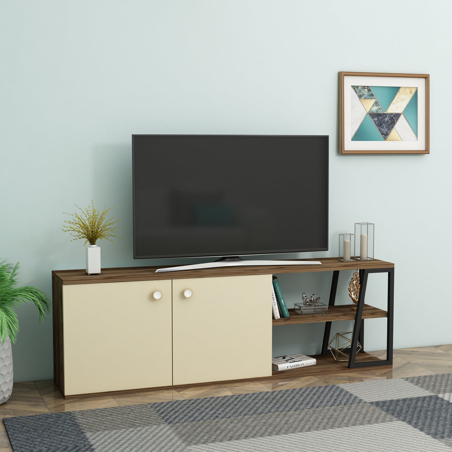 Avena TV Stand with Cabinets and Shelves for TVs up to 66"