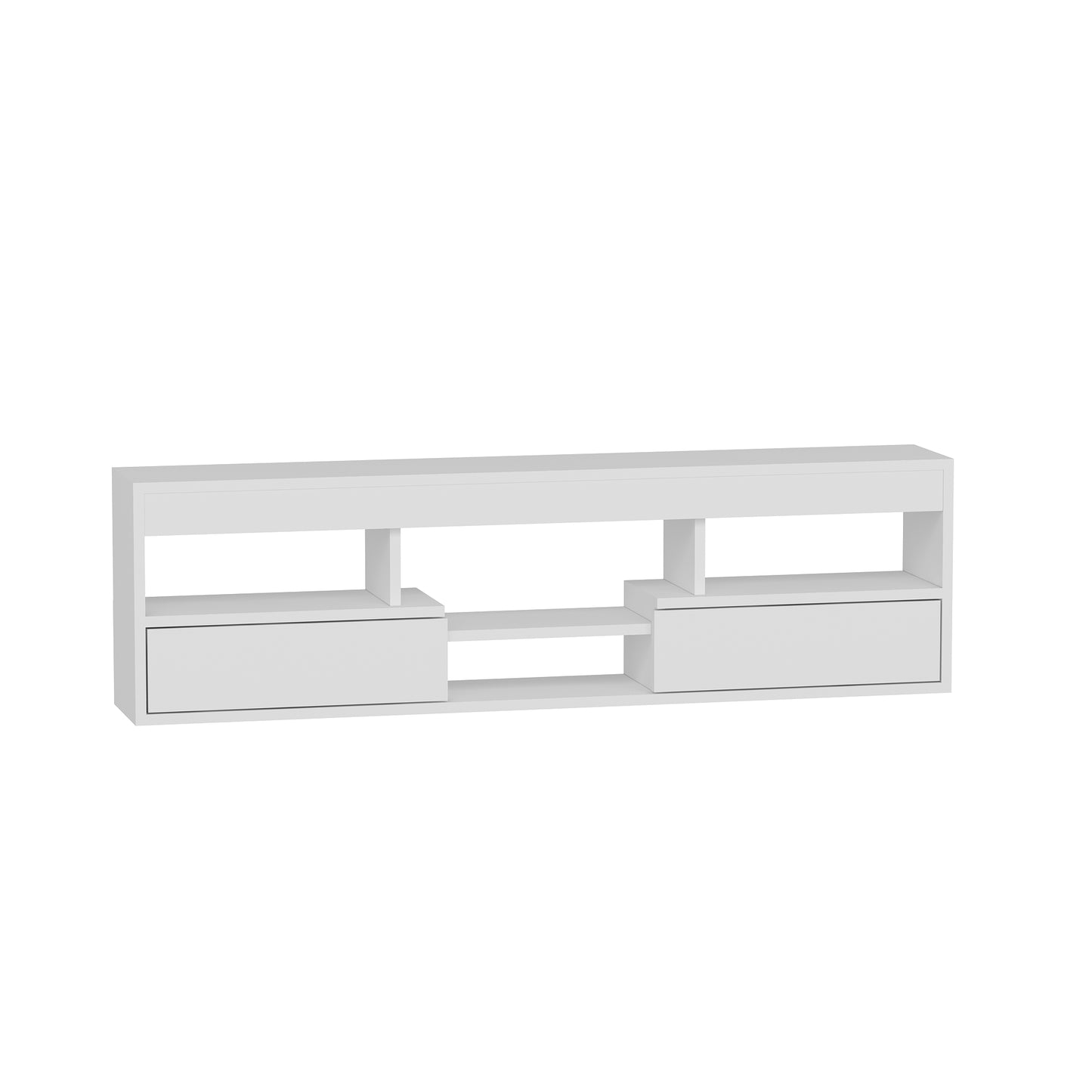 Boris Floating TV Stand with Shelves and Cabinets
