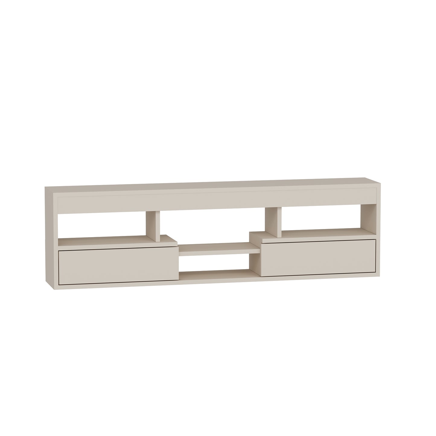 Boris Floating TV Stand with Shelves and Cabinets