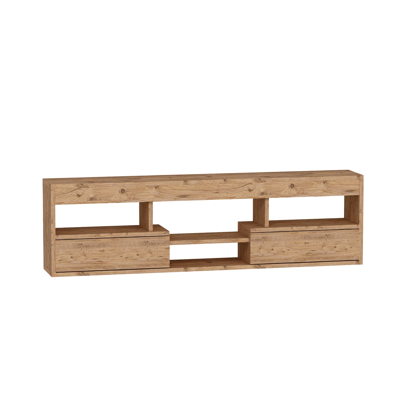 Boris Floating TV Stand with Shelves and Cabinets