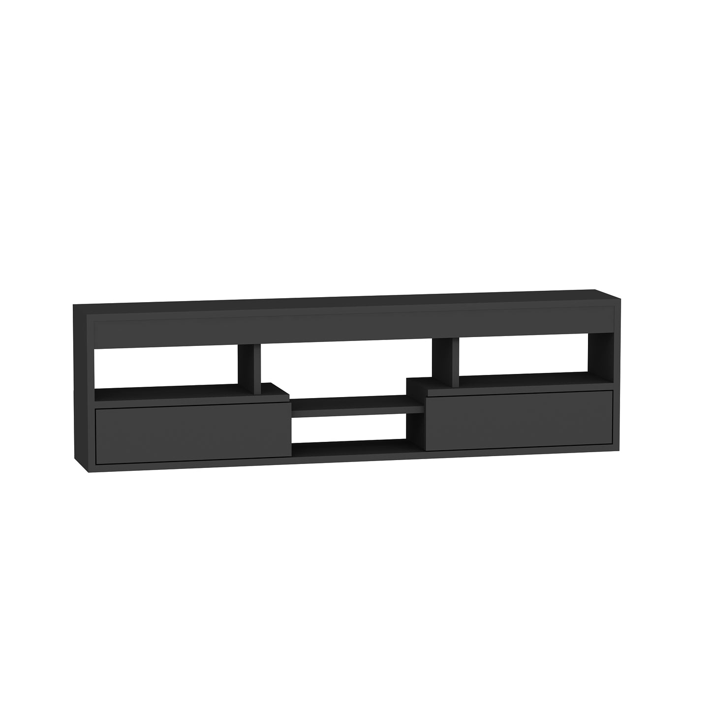 Boris Floating TV Stand with Shelves and Cabinets