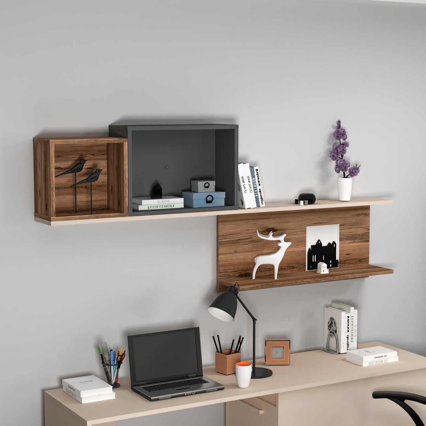 Achille Wall Mounted Shelving Unit
