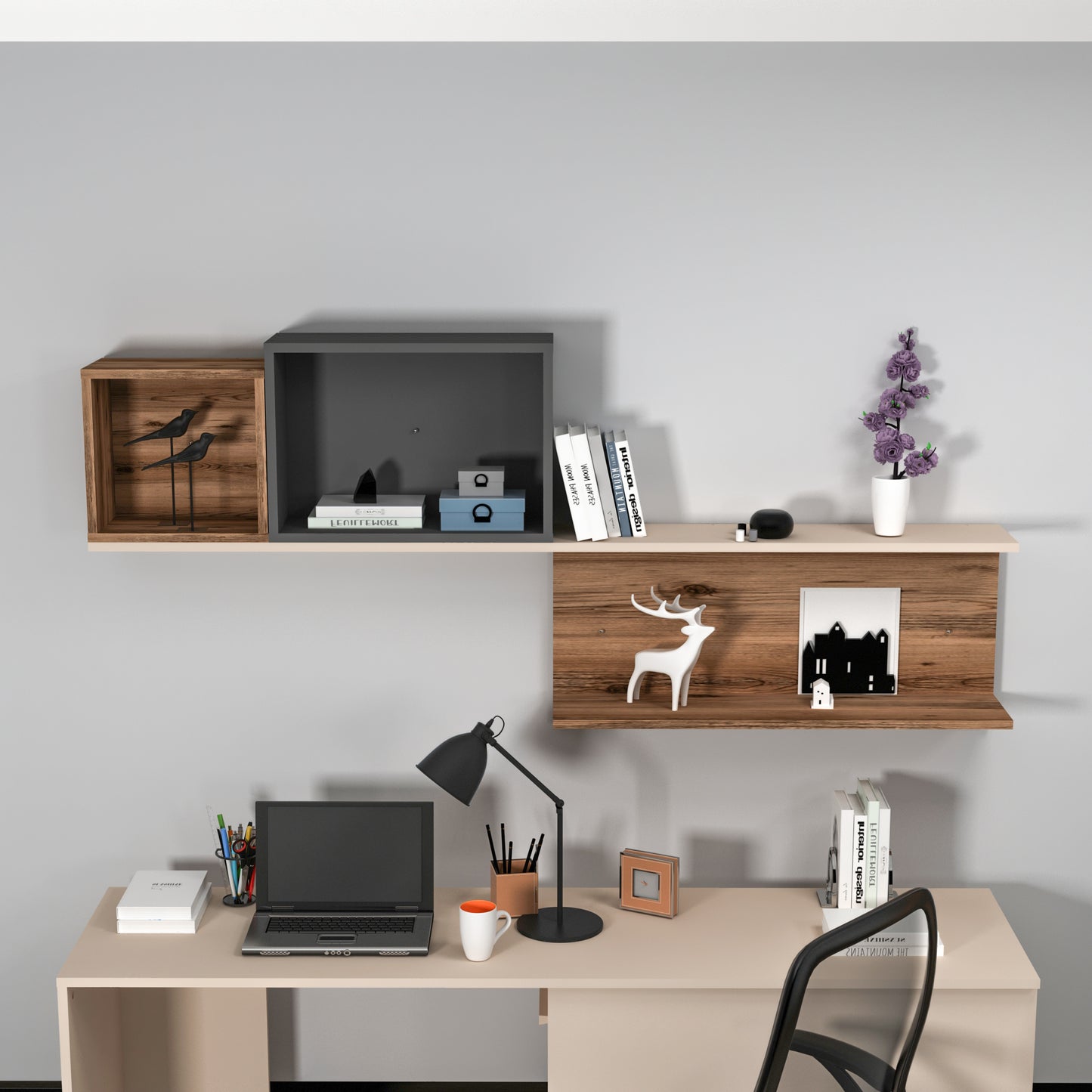 Achille Wall Mounted Shelving Unit