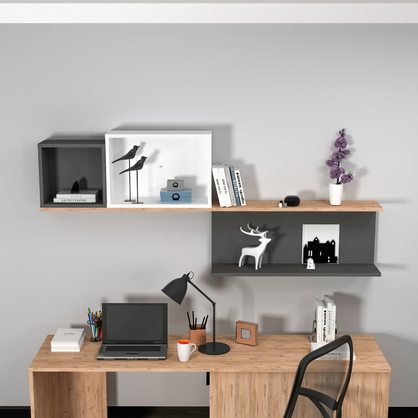 Achille Wall Mounted Shelving Unit