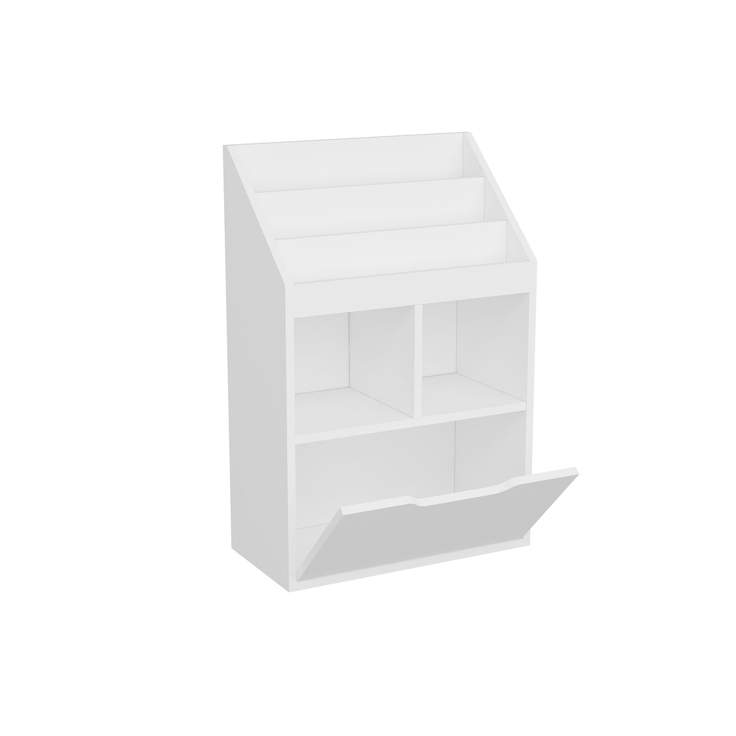 Chiara Magazine Rack with Cabinet