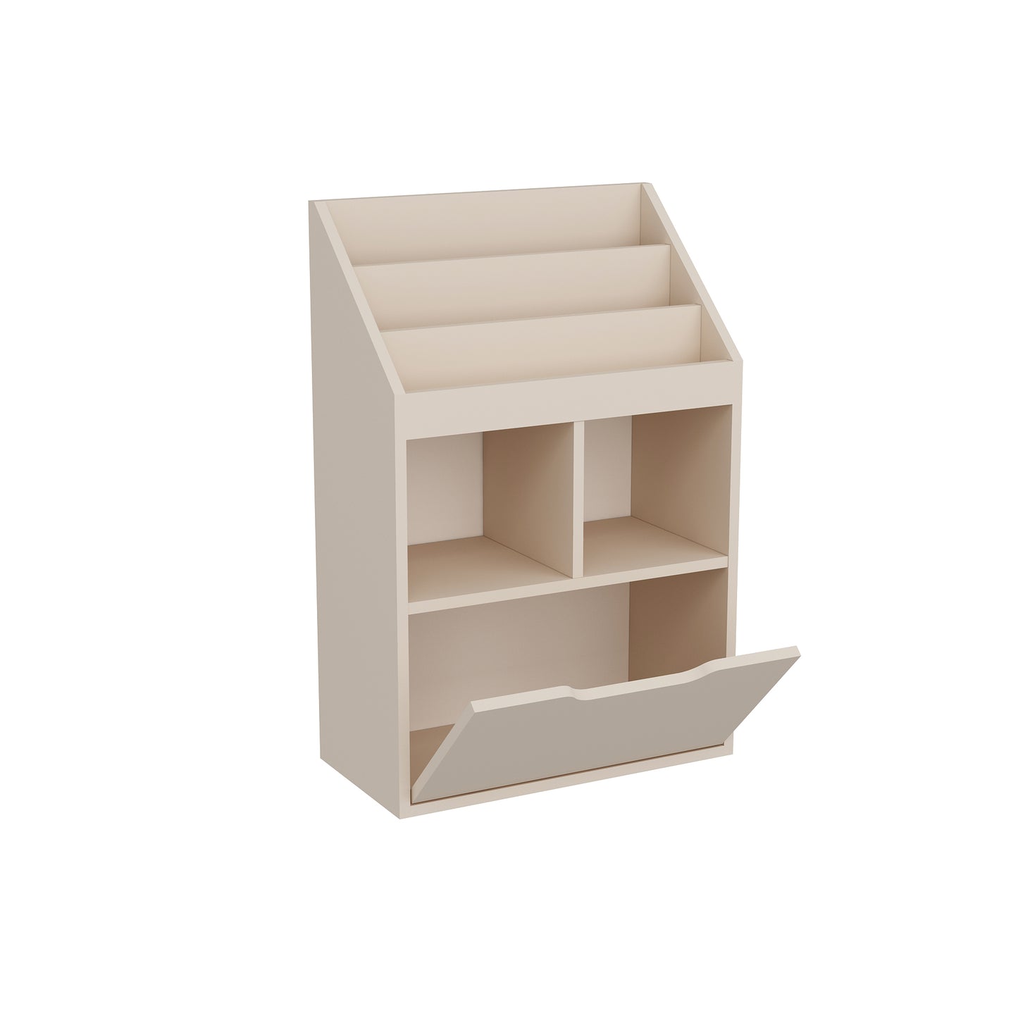 Chiara Magazine Rack with Cabinet