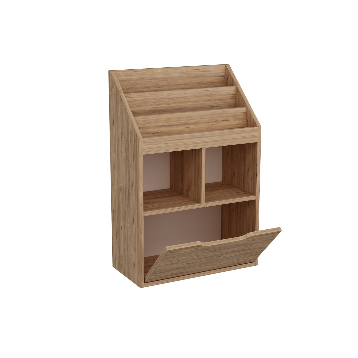 Chiara Magazine Rack with Cabinet