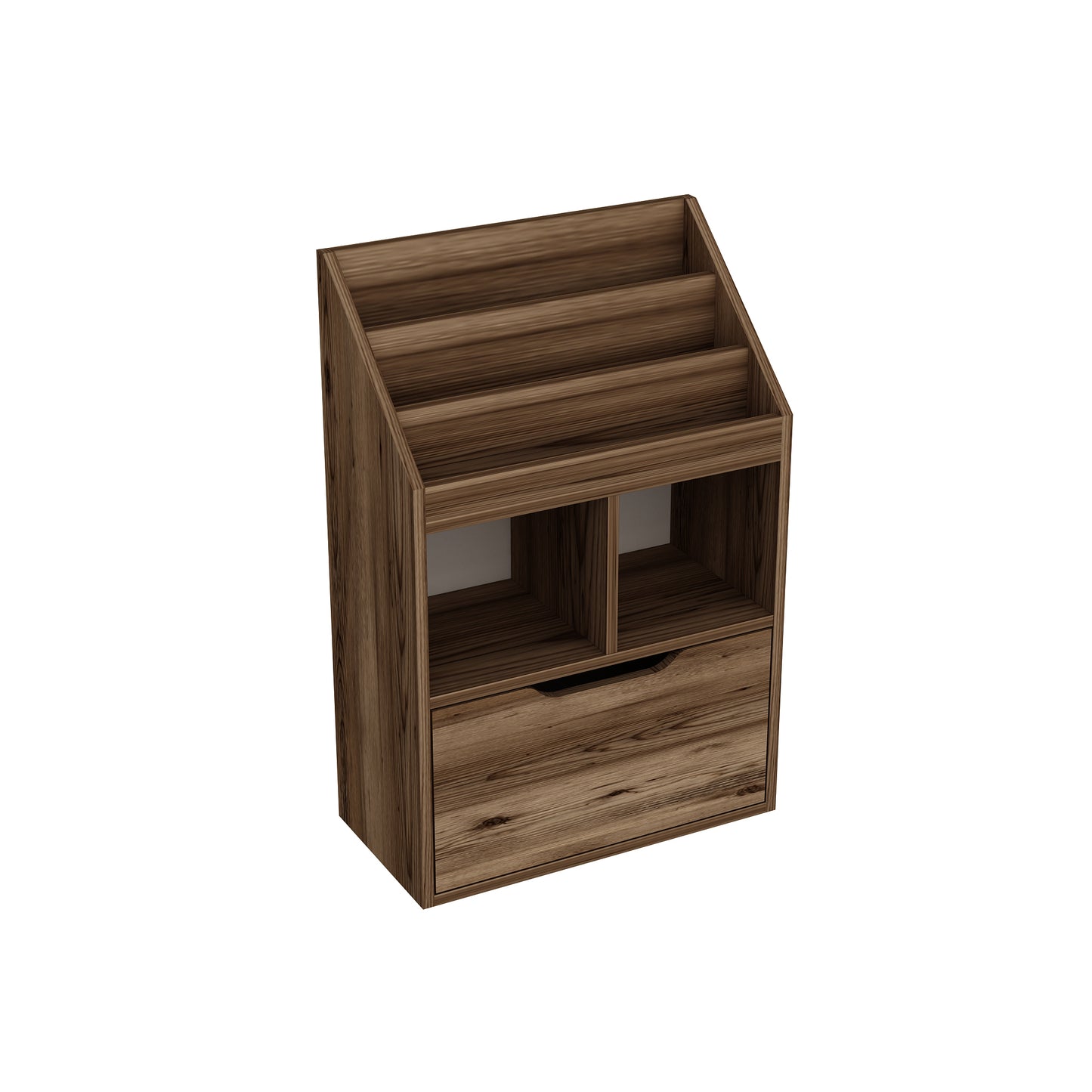 Chiara Magazine Rack with Cabinet