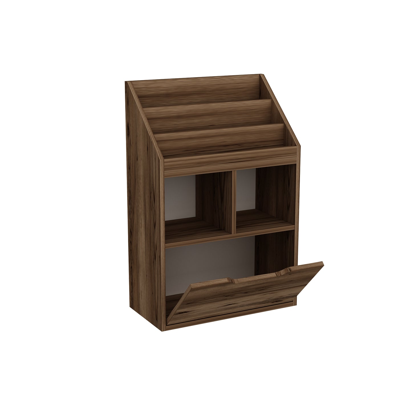 Chiara Magazine Rack with Cabinet