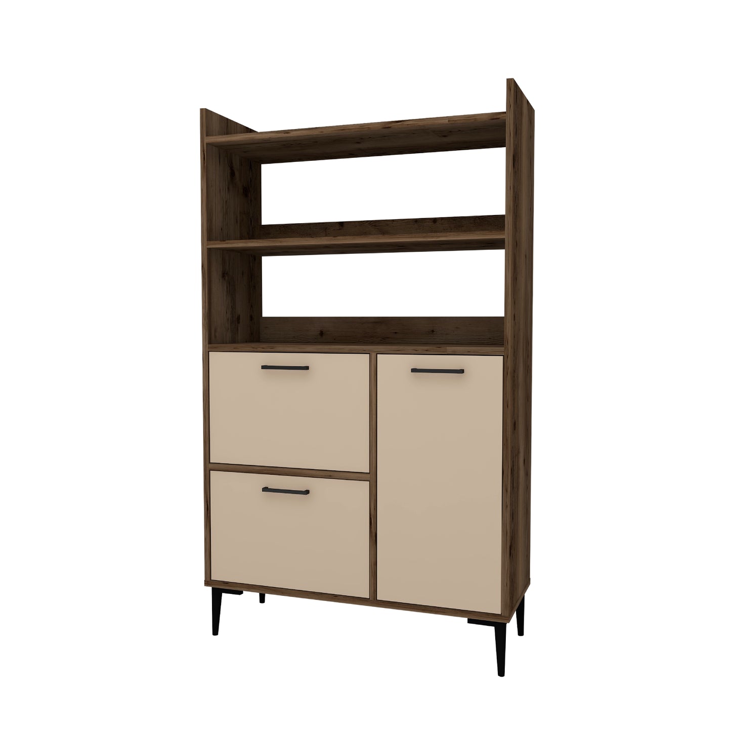 Armoire de cuisine Caleb avec étagères
