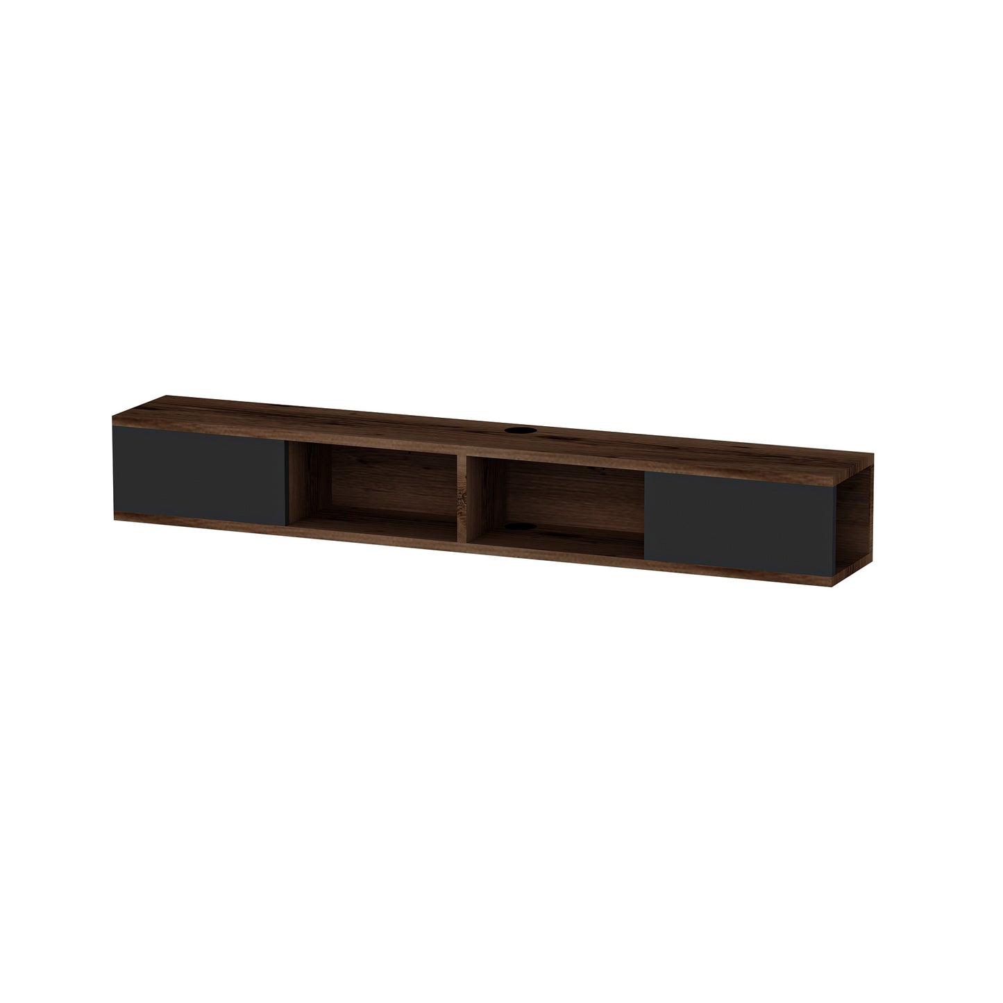 Colin Floating TV Stand with Shelves and Cabinets
