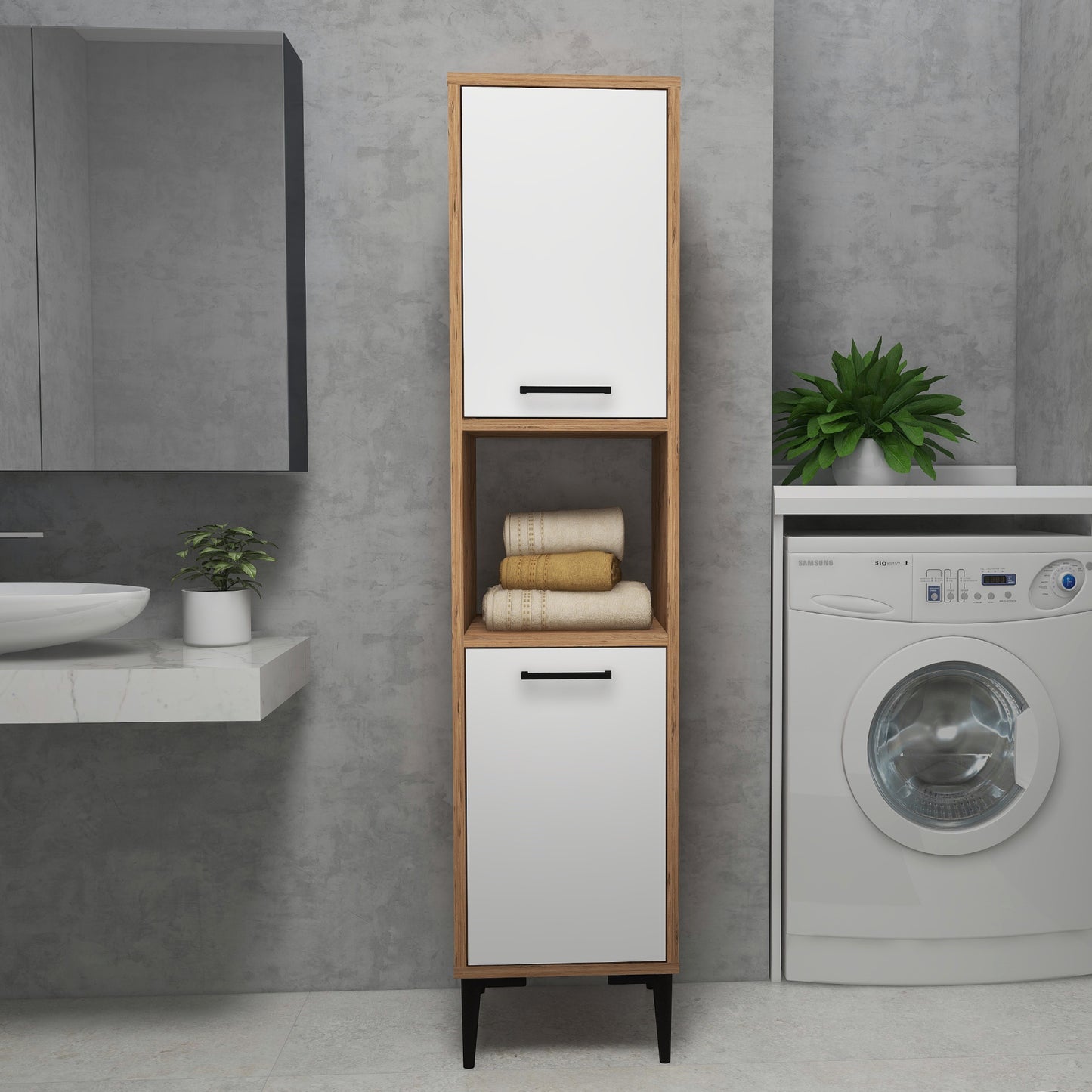 Armoire de salle de bain avec étagères Dale