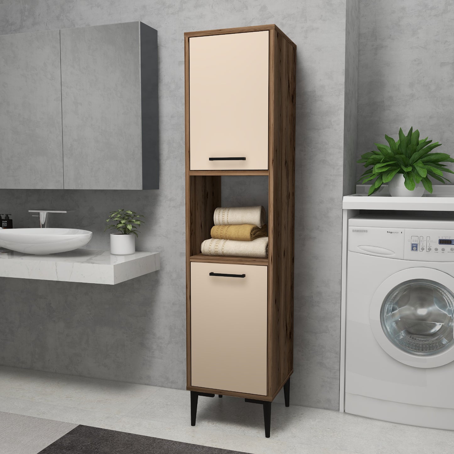 Armoire de salle de bain avec étagères Dale