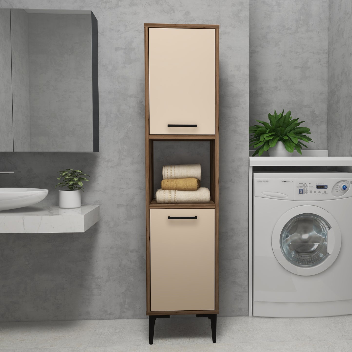 Armoire de salle de bain avec étagères Dale