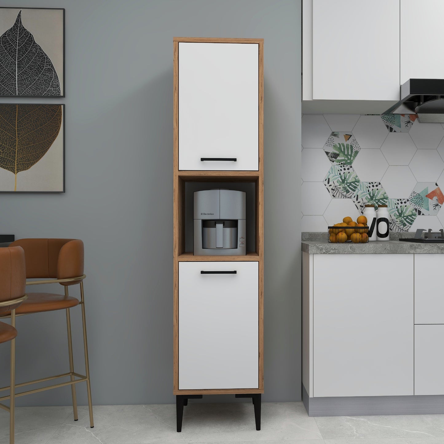Armoire de cuisine Dale avec étagères