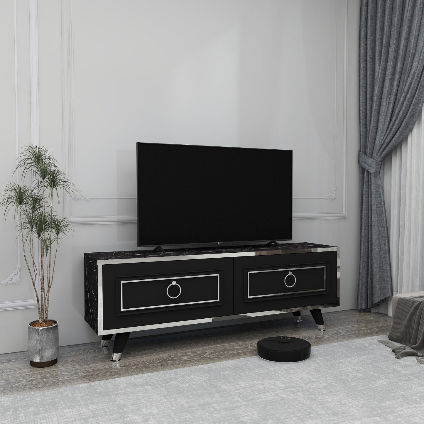 Esmera 120 cm Wide TV Stand and Media Console with Cabinets