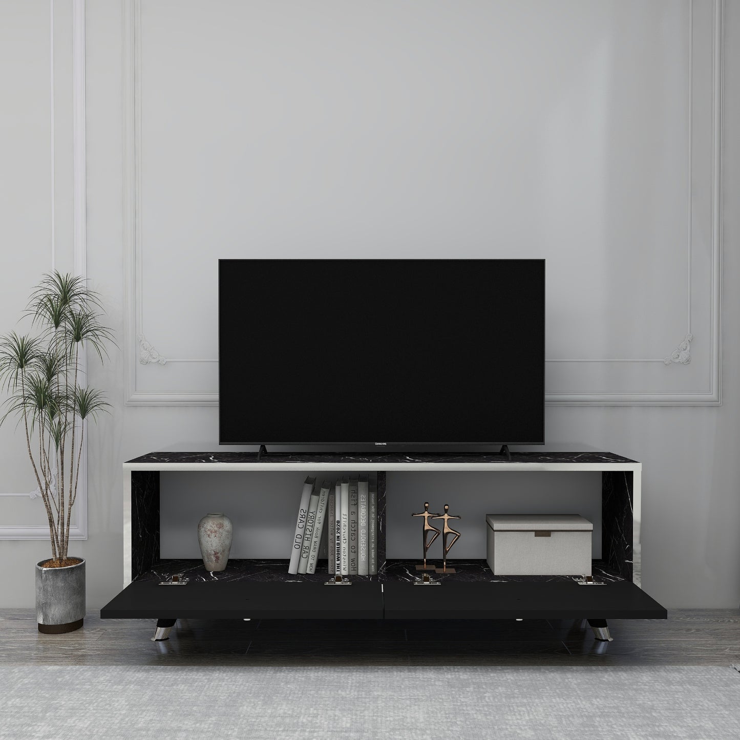 Esmera 120 cm Wide TV Stand and Media Console with Cabinets