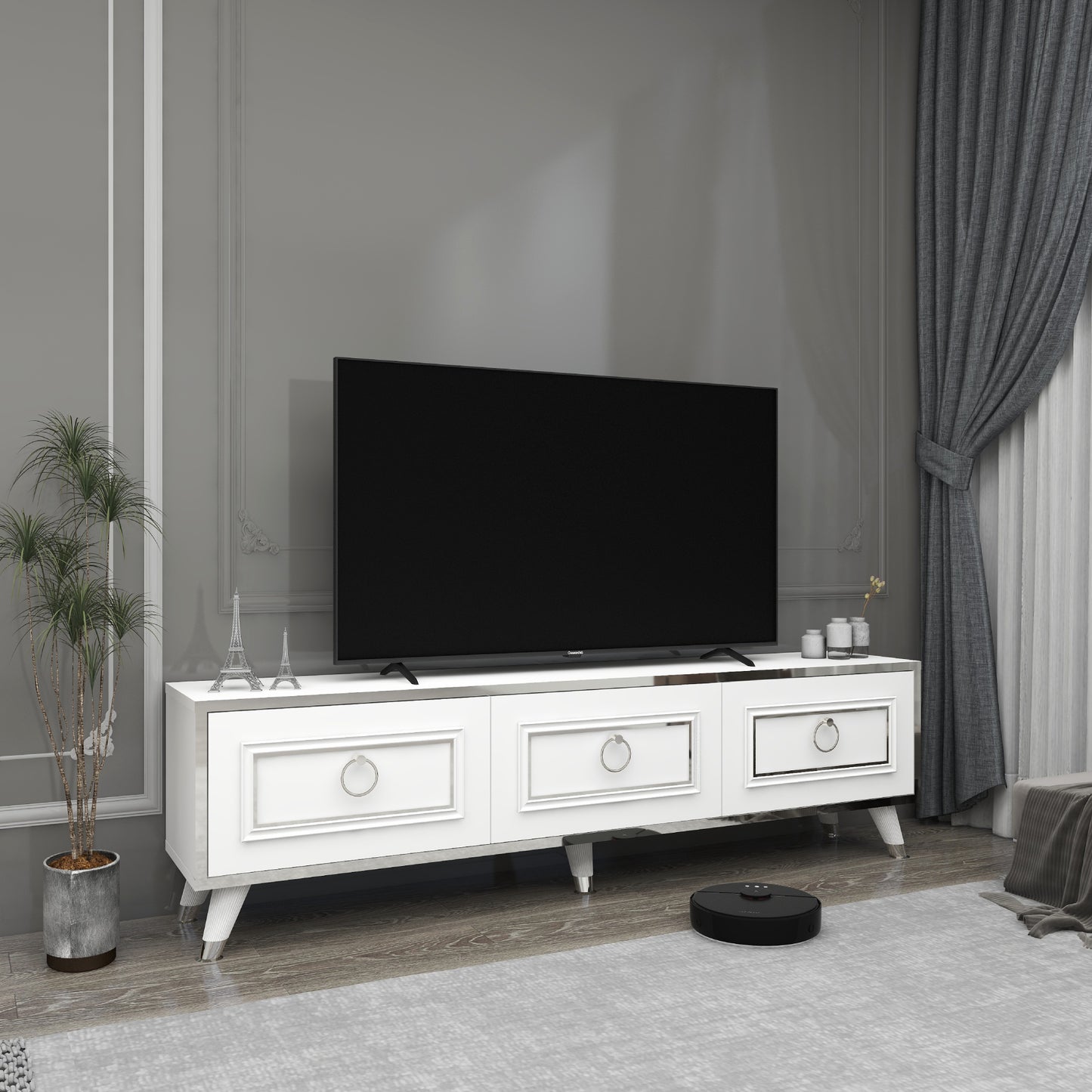Esmera 150 cm Wide TV Stand and Media Console with Cabinets