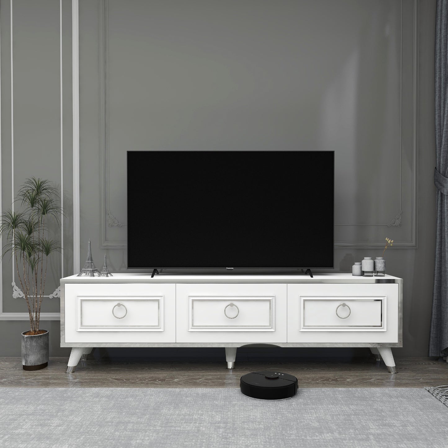 Esmera 150 cm Wide TV Stand and Media Console with Cabinets