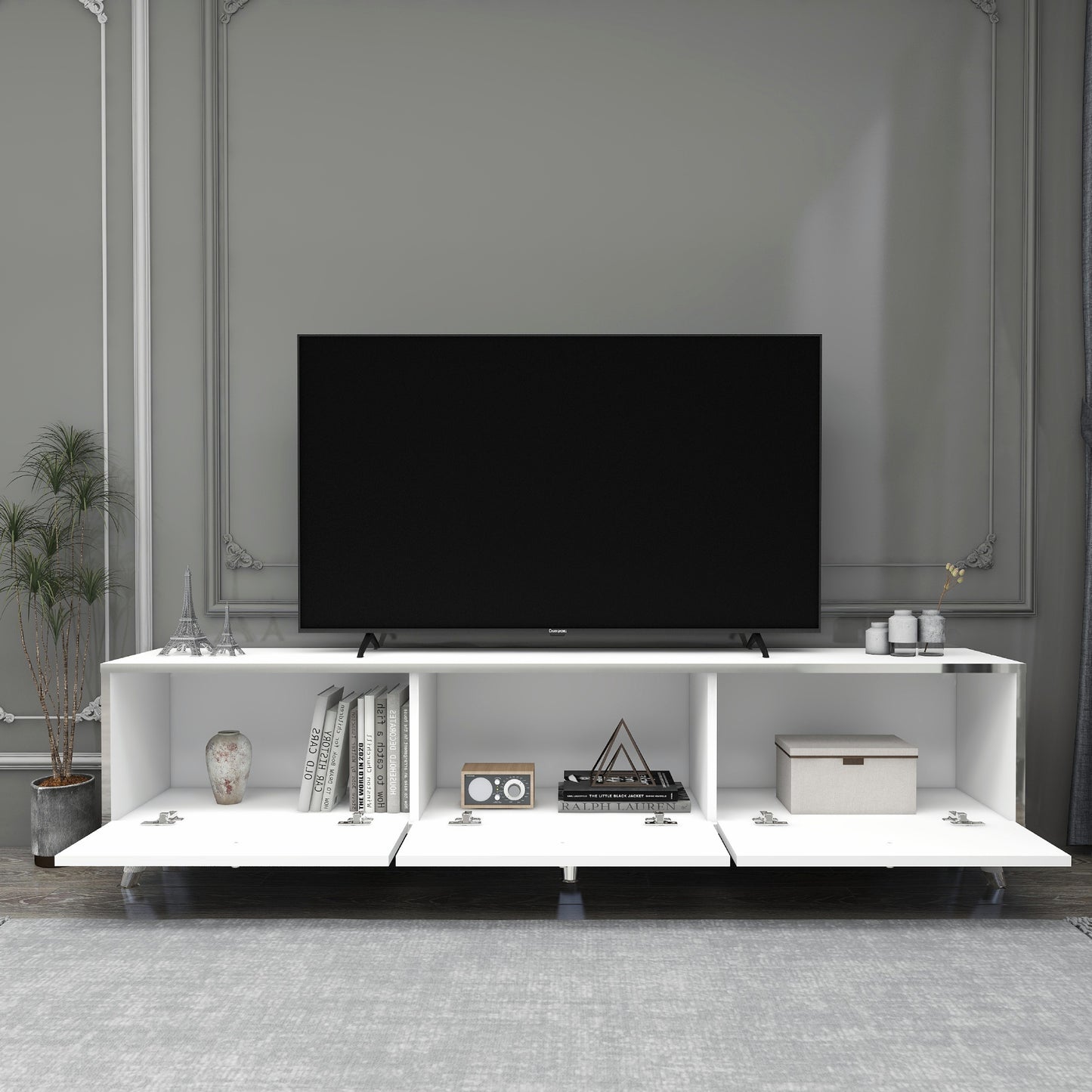 Esmera 180 cm Wide TV Stand and Media Console with Cabinets