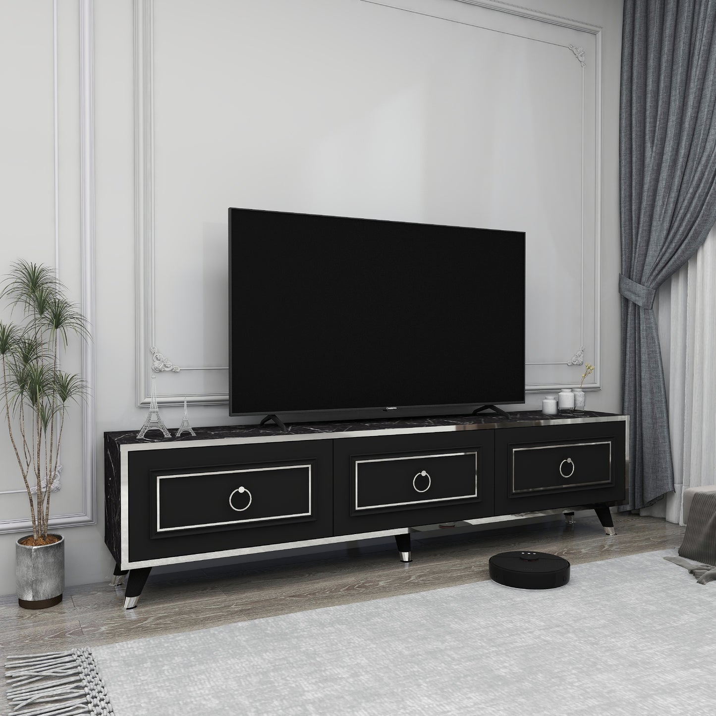Esmera 180 cm Wide TV Stand and Media Console with Cabinets
