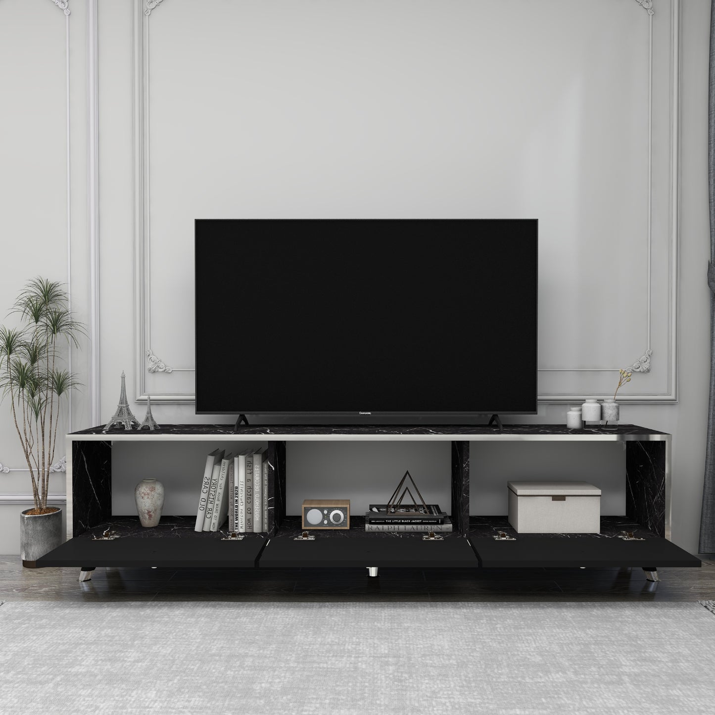Esmera 180 cm Wide TV Stand and Media Console with Cabinets