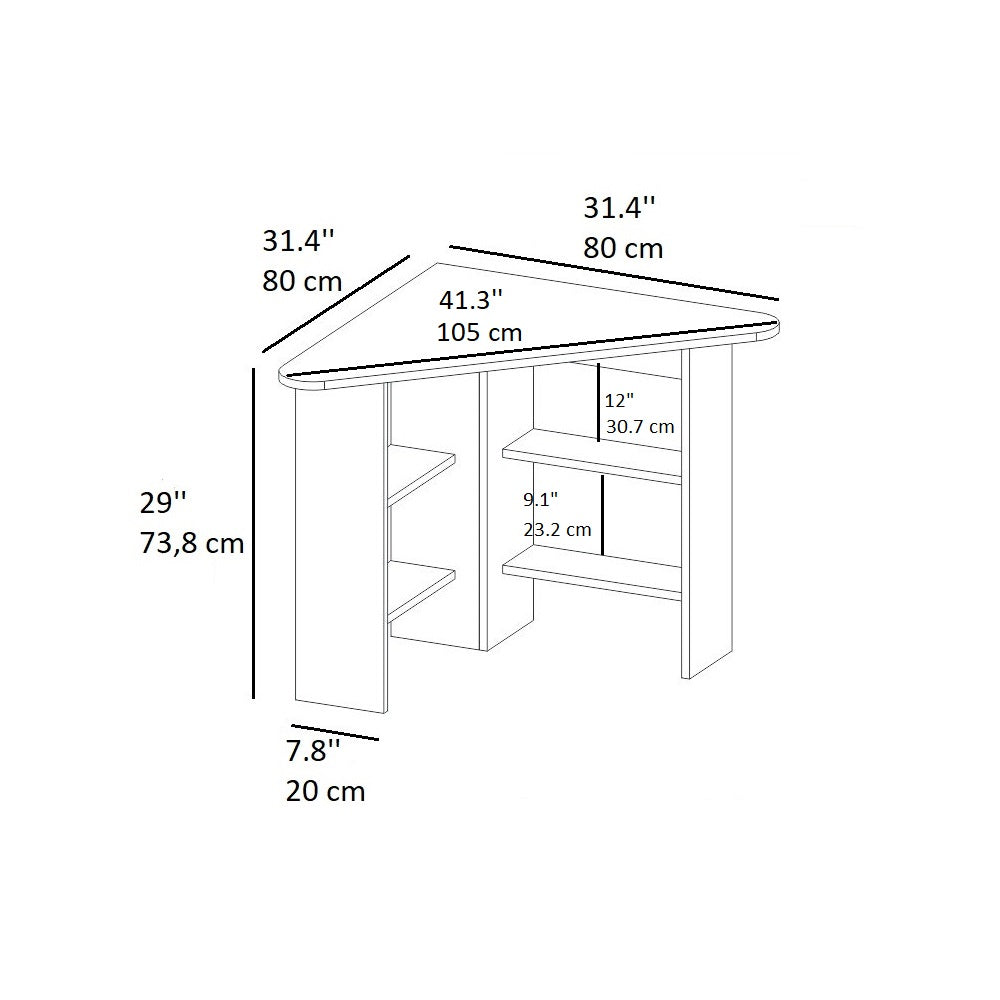 Gredos Computer Desk with Shelves