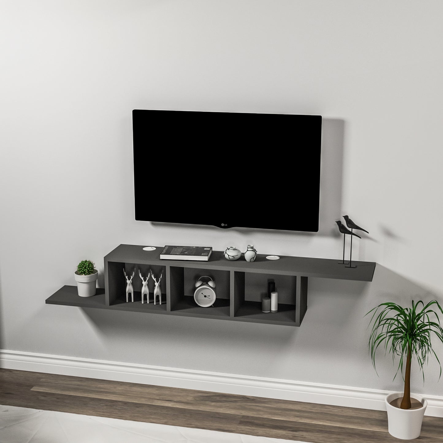 Harris Floating TV Stand with Shelves
