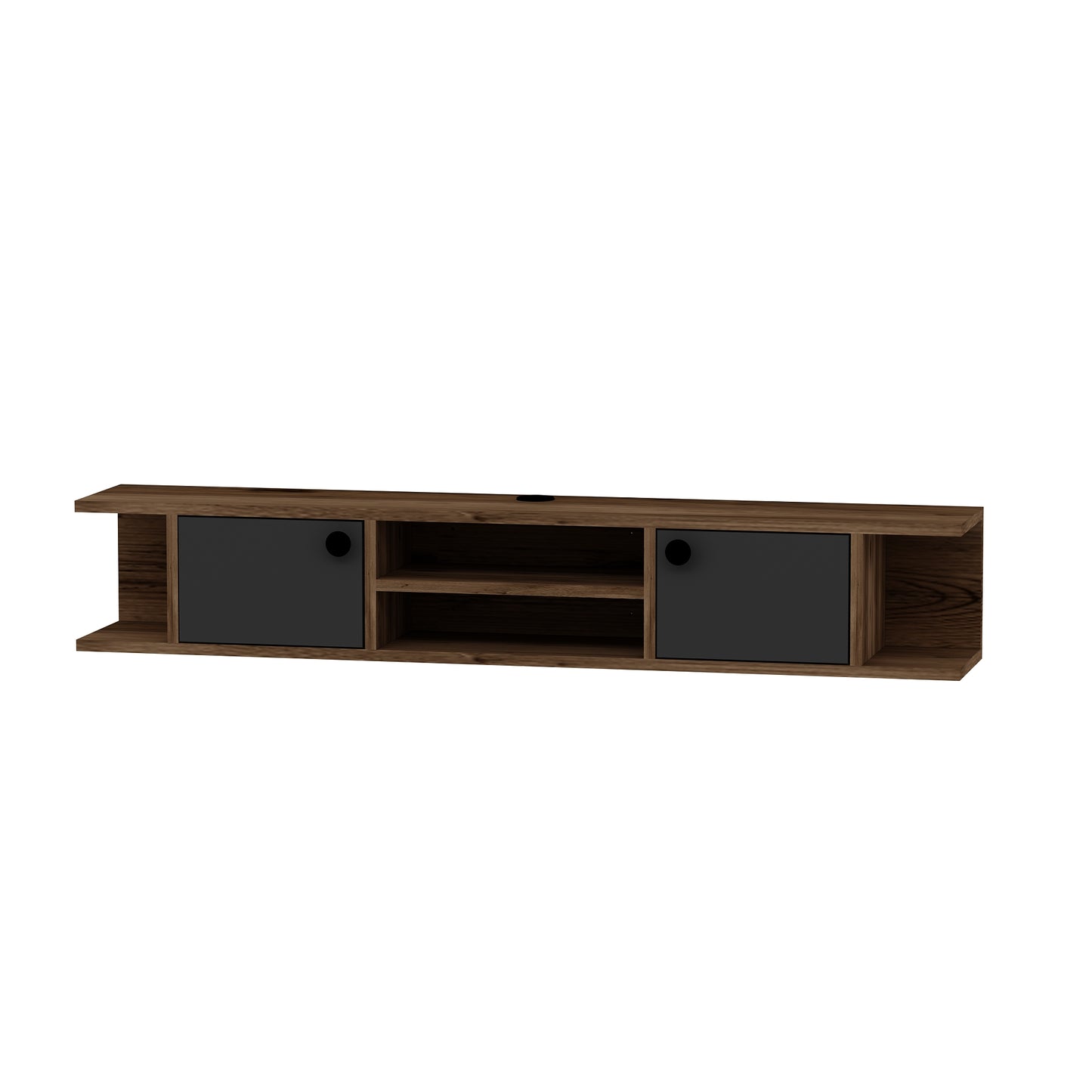 Joe Floating TV Stand with Shelves and Cabinets