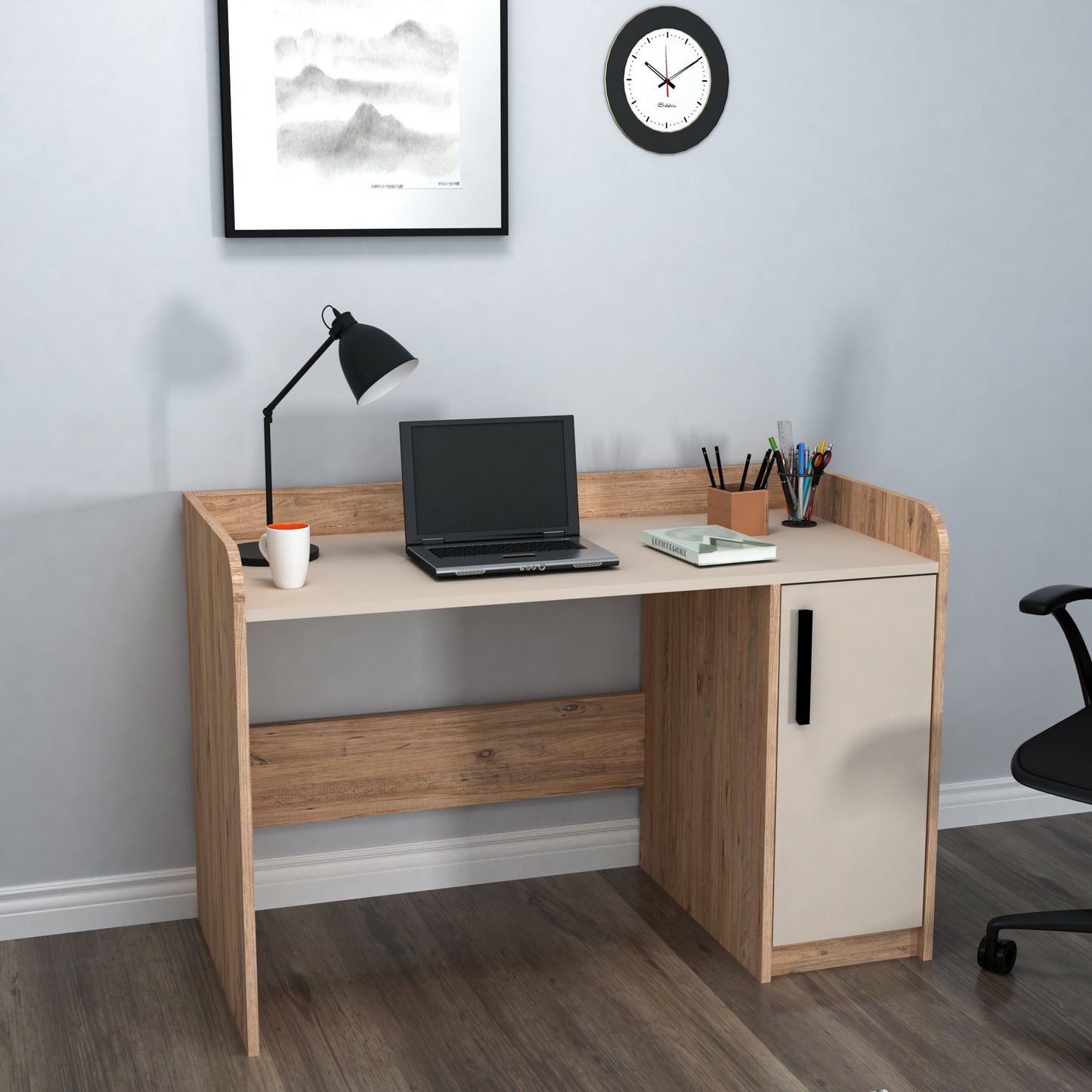 Lelia Computer Desk with Cabinet