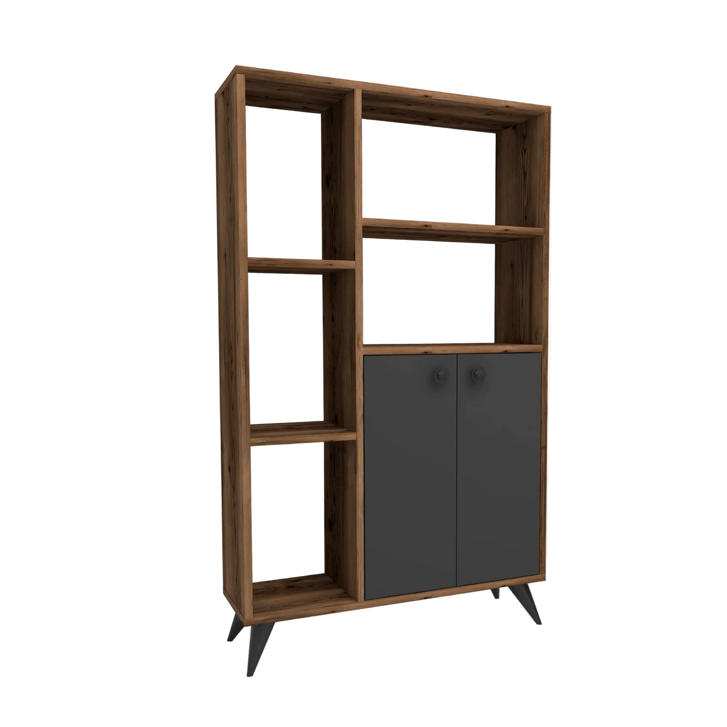 Bookcase with Cabinets and Shelves Meldand