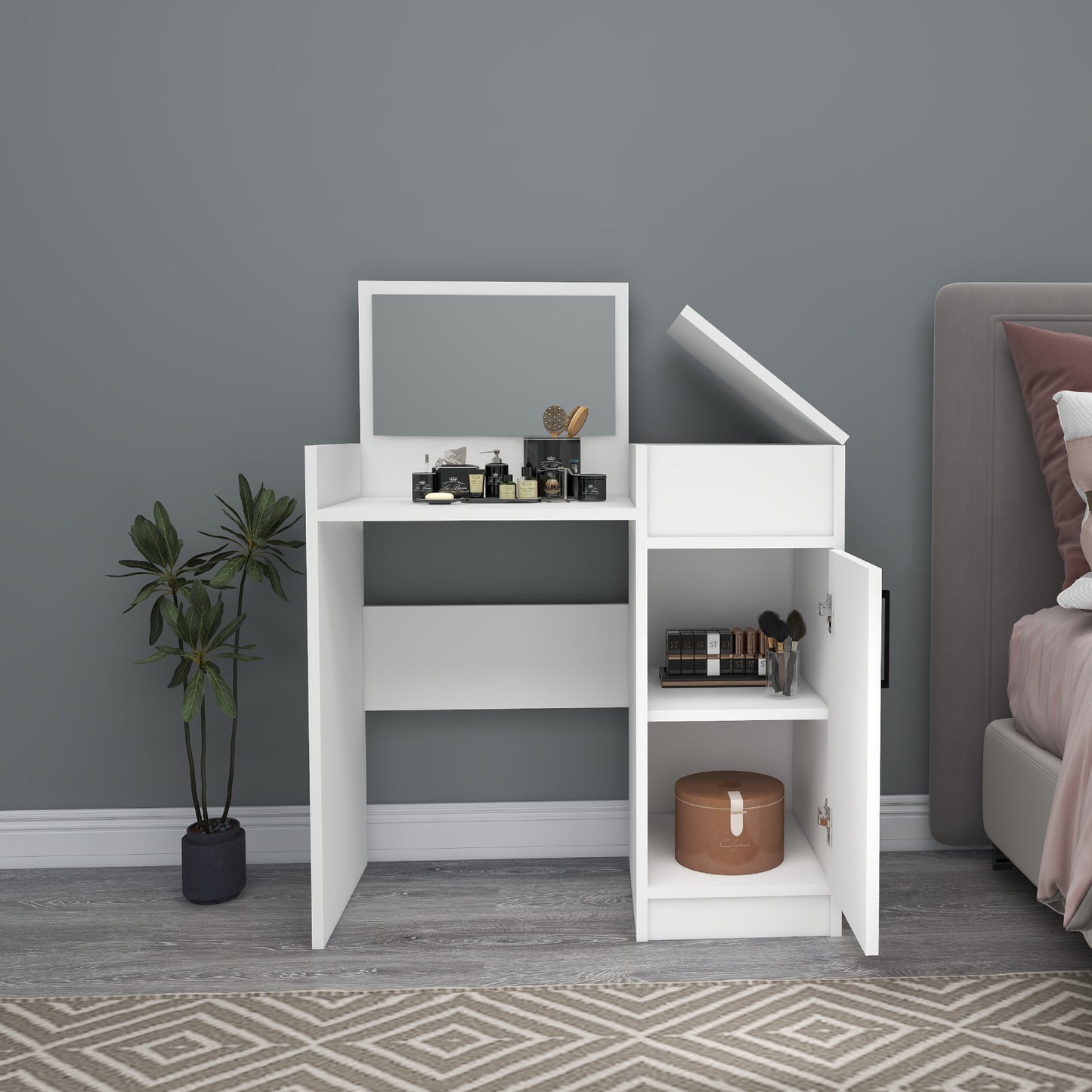 Nick Makeup Vanity Table with Mirror