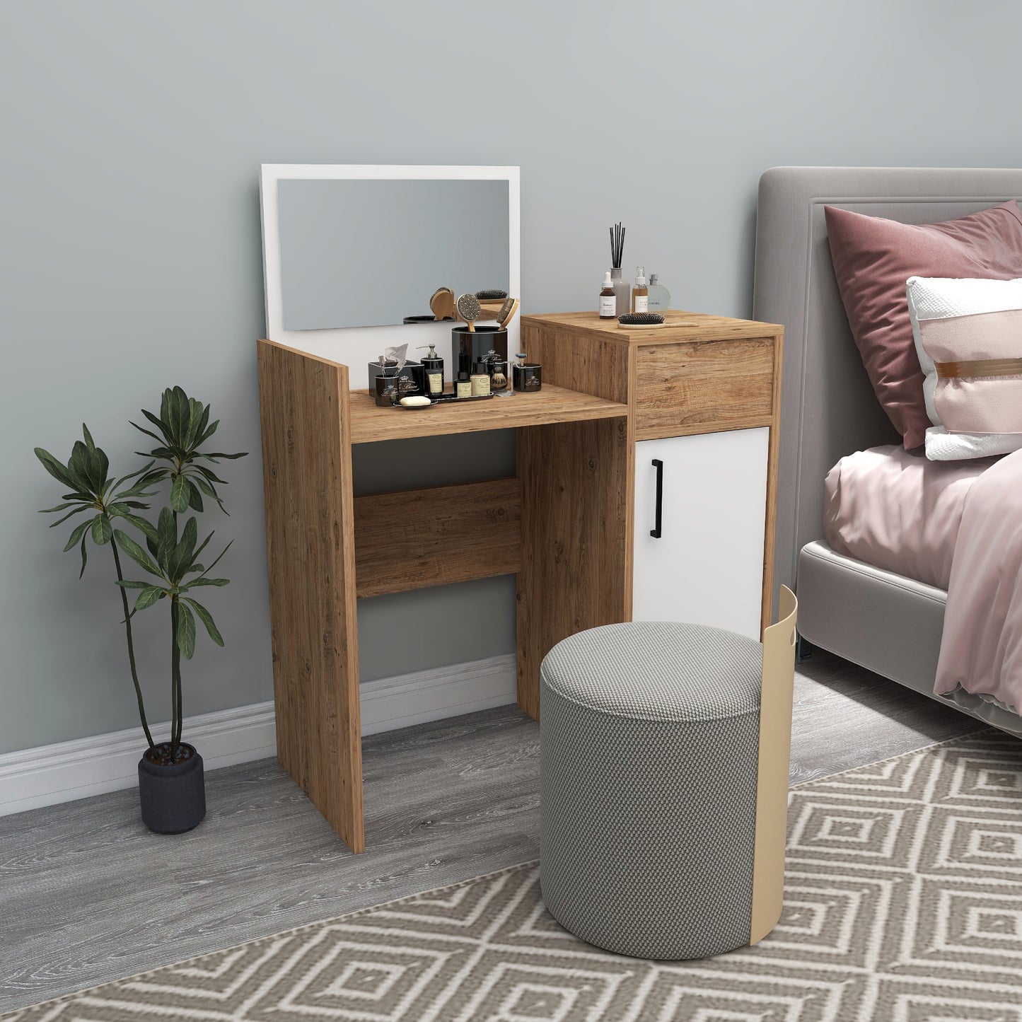 Nick Makeup Vanity Table with Mirror