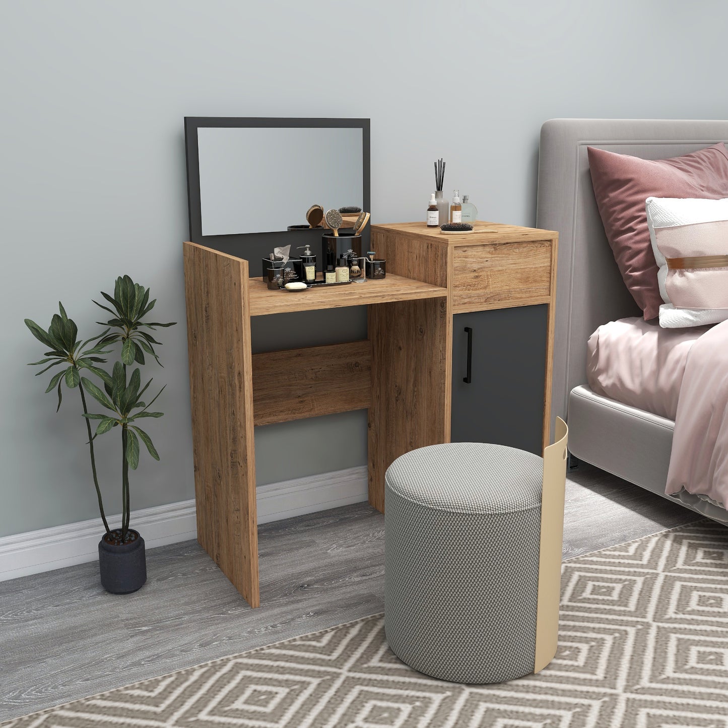 Nick Makeup Vanity Table with Mirror