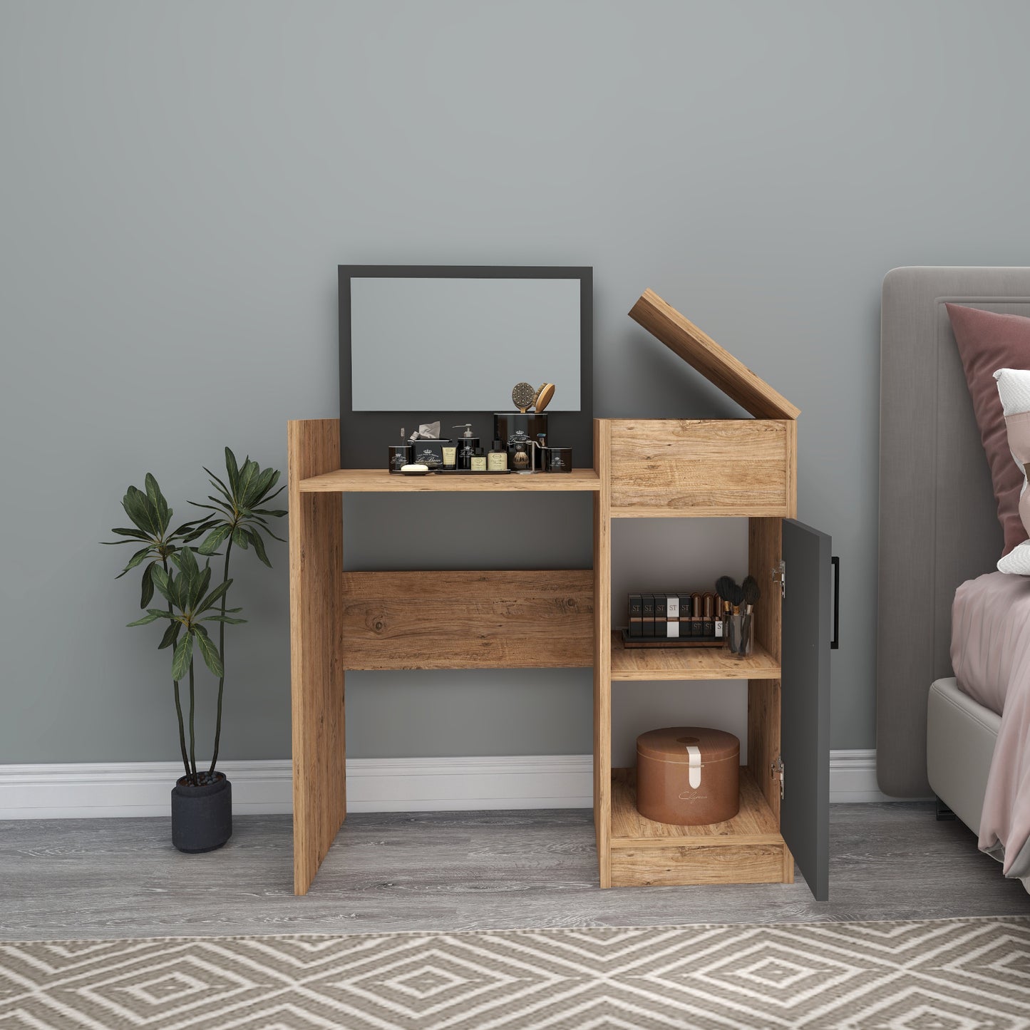 Nick Makeup Vanity Table with Mirror