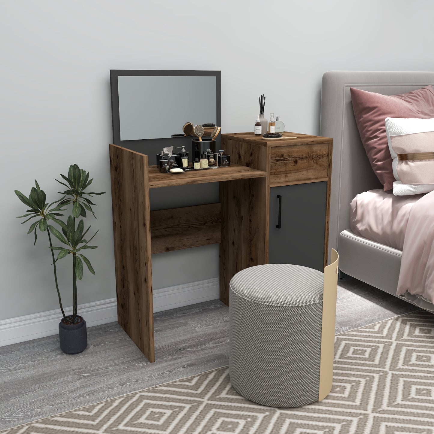 Nick Makeup Vanity Table with Mirror