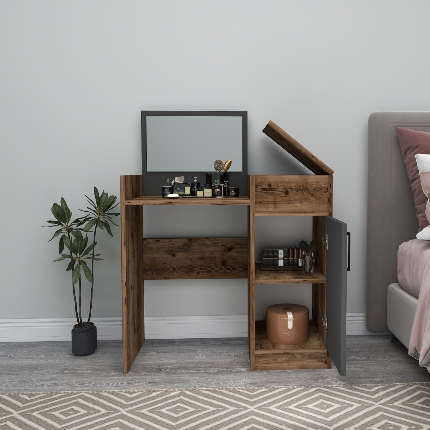 Nick Makeup Vanity Table with Mirror