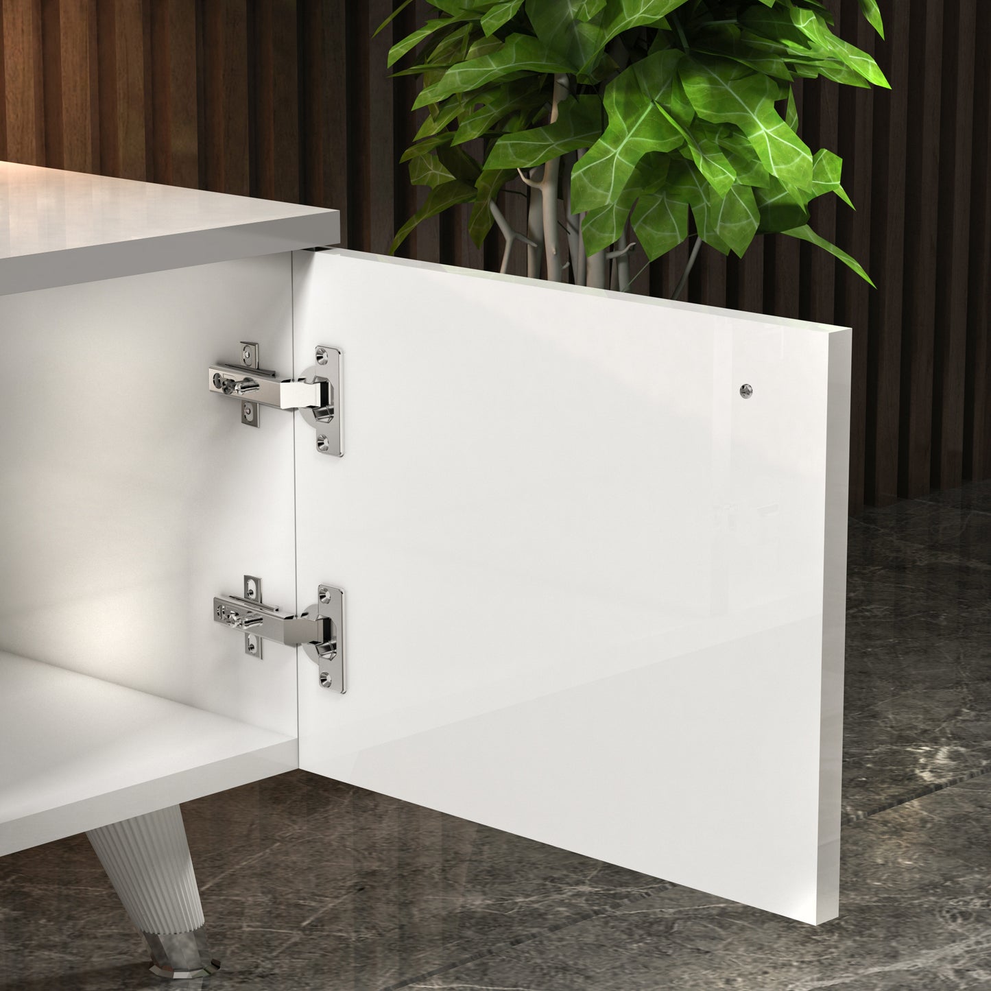 Raine TV Stand and Media Console with Cabinets