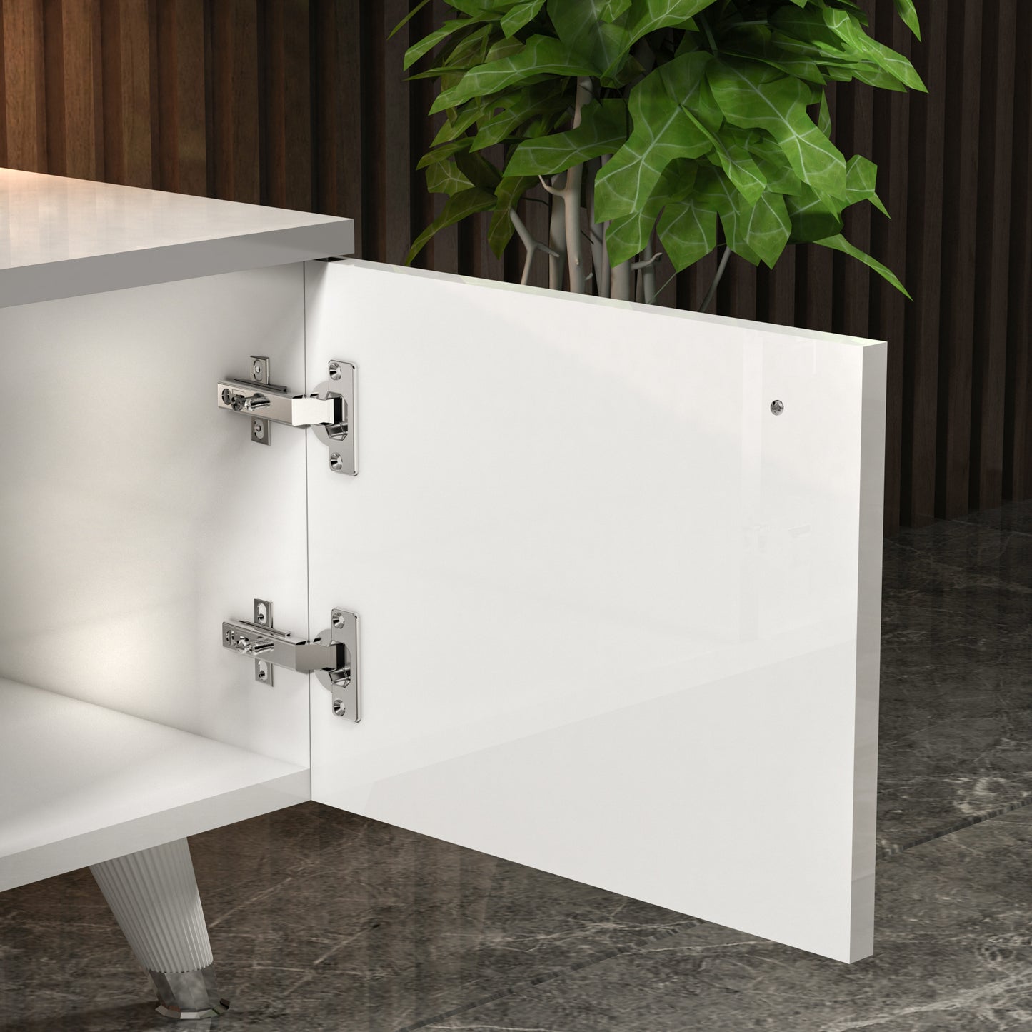 Raine TV Stand and Media Console with Cabinets