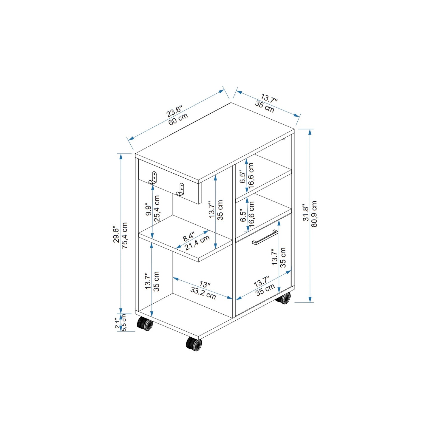 Clara Bathroom Cabinet with Shelves