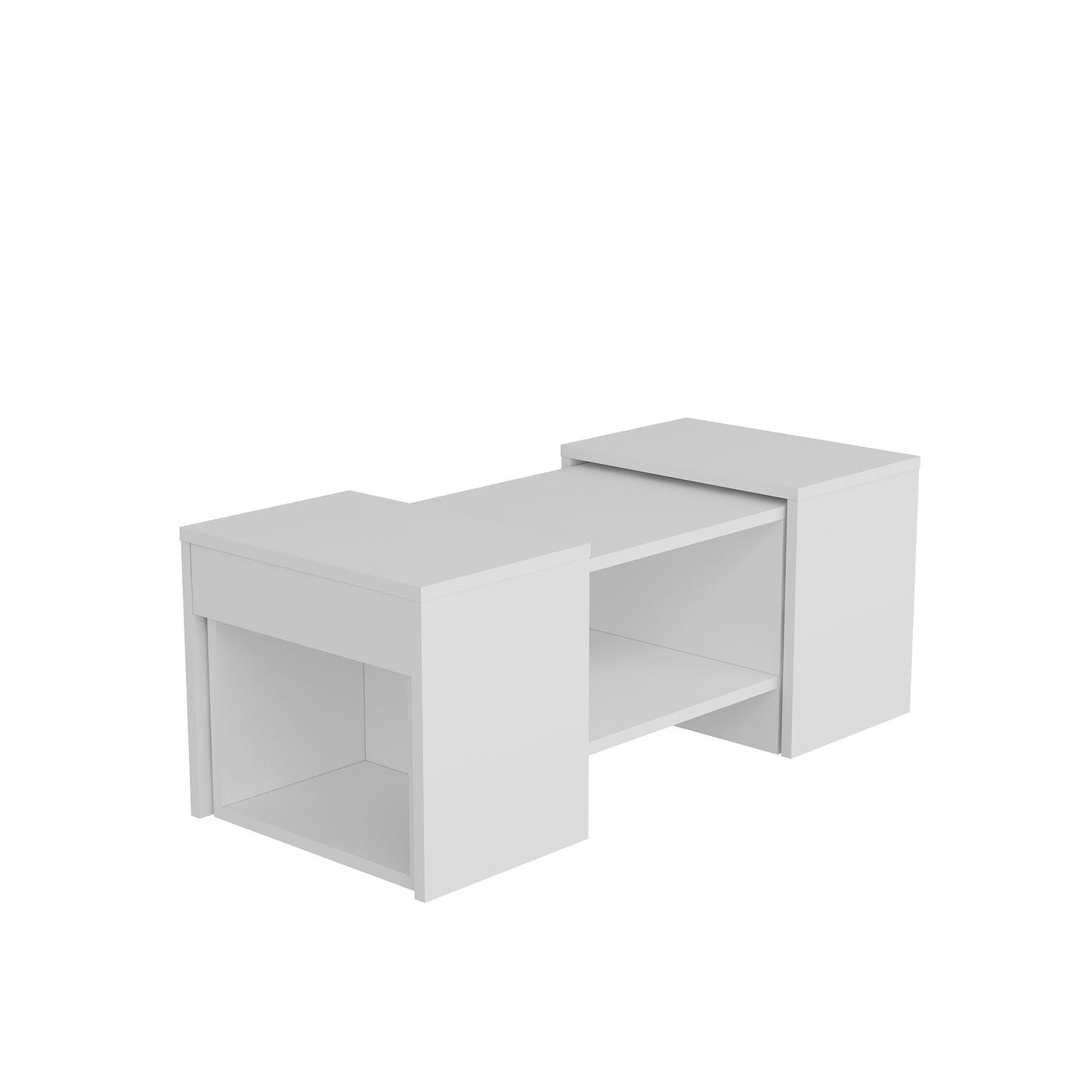 Irene Nesting Coffee Table with Storage Shelves (Set of 3)