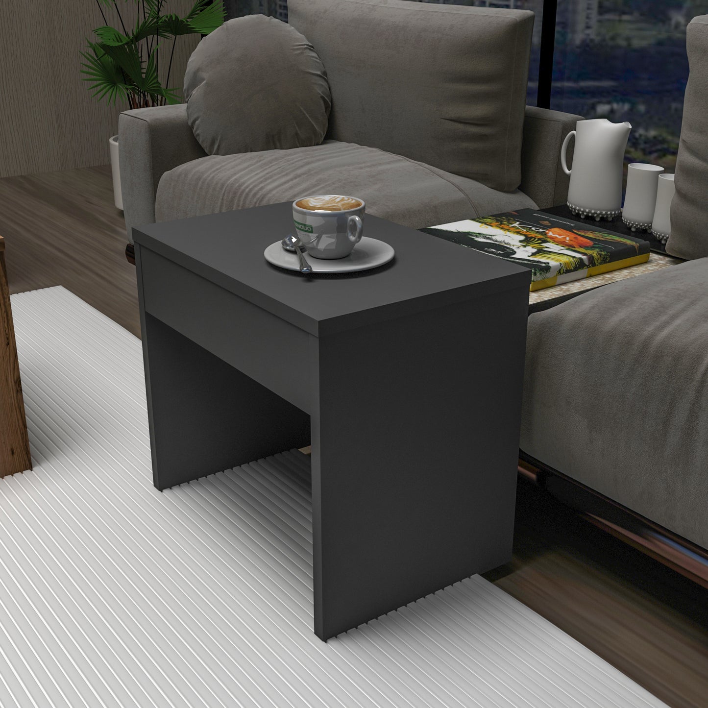 Irene Nesting Coffee Table with Storage Shelves (Set of 3)