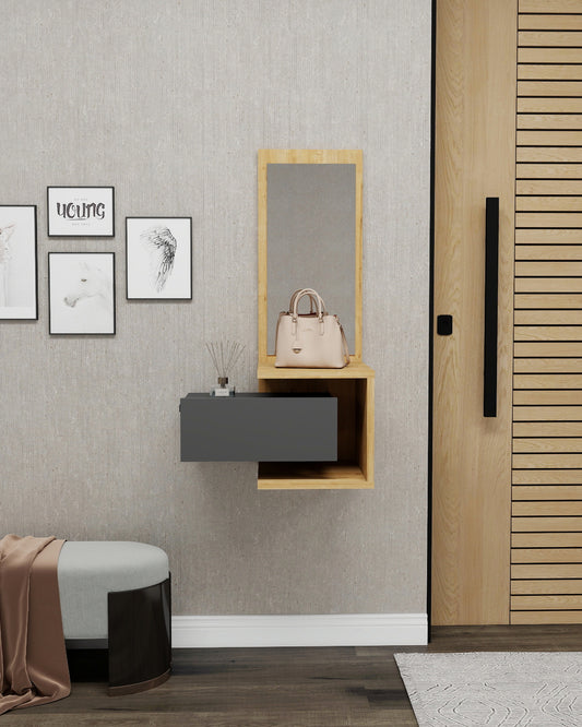 Stella Console Table Dresuar with Drawer and Mirror