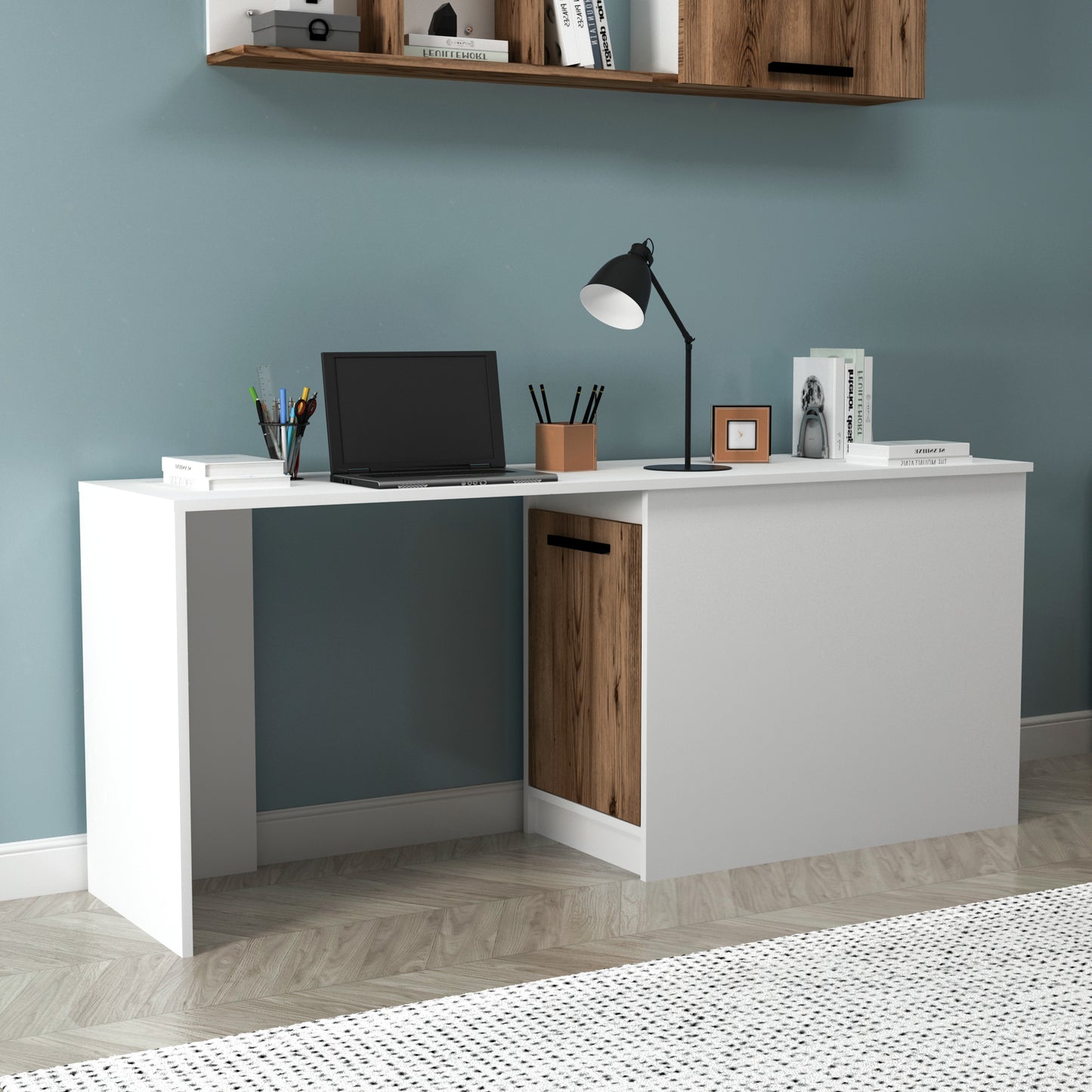 Viola Computer Desk with Cabinet